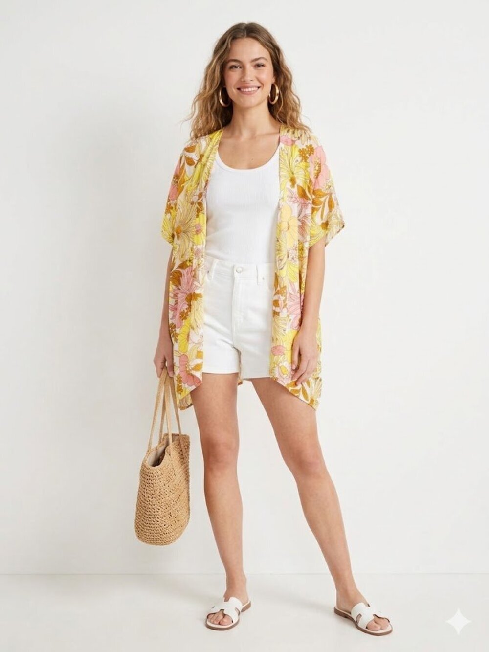 LOFT Floral Lightweight Open Cardigan XS/S